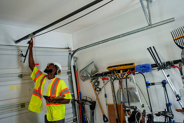 Professional Garage Door Spring Repair technician working in Hutchinson, MN